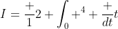 I=\frac {1}{2} \int_{0} ^{4} \frac {dt}{t}