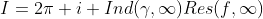 I=2\pi i Ind(\gamma,\infty)Res(f,\infty)