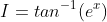 I=tan^{-1}(e^x)
