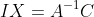 IX=A^{-1}C