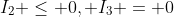I_2 \leq 0, I_3 = 0