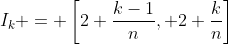 I_k = \left[2+\frac{k-1}{n}, 2+\frac{k}{n}\right]