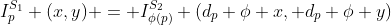 I_p^{S_1} (x,y) = I_{\phi(p)}^{S_2} (d_p \phi x, d_p \phi y)