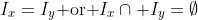 I_x=I_y\text{ or }I_x\cap I_y=\emptyset