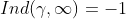 Ind(\gamma,\infty)=-1