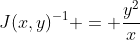 J(x,y)^-^1 = \frac{y^2}{x}