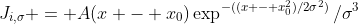 J_{i,\sigma} = A(x - x_{0})\exp^{-((x - x_{0}^2)/2\sigma^2)}/\sigma^3