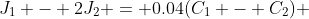 J_1 - 2J_2 = 0.04(C_1 - C_2) 