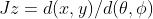 Jz=d(x,y)/d(\theta,\phi)