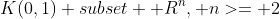 K(0,1) subset  R^n, n>= 2