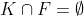 K\cap{F}=\emptyset