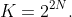 K=2^{2N}.