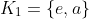 K_1=\{e,a\}