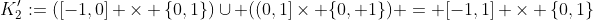 K_2':=([-1,0] \times \{0,1\})\cup ((0,1]\times \{0, 1\}) = [-1,1] \times \{0,1\}