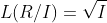 L(R/I)=\sqrt{I}