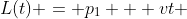 L(t) = p_1 + vt 