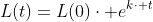 L(t)=L(0)\cdot e^{k\cdot t}