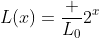 L(x)=\frac {L_0}{2^x}