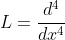 L=\frac{d^4}{dx^4}