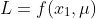 L=f(x_{1},\mu)