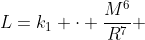 L=k_1 \cdot \frac{M^6}{R^7} ~\text {and}~L=k_2 \cdot \frac{M^{5.5}}{R^{0.5}}