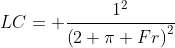 LC= \frac{1^2}{\left(2 \pi Fr\right)^2}