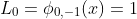L_0=\phi_{0,-1}(x)=1\\