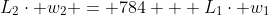 L_2\cdot w_2 = 784 + L_1\cdot w_1