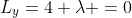 L_y=4+\lambda =0