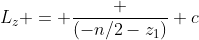 L_z = \frac {(-n/2-z_1)} c
