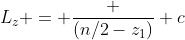 L_z = \frac {(n/2-z_1)} c
