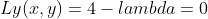 Ly(x,y)=4-lambda=0