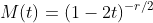 M(t)=(1-2t)^{-r/2}