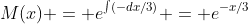 M(x) = e^{\int(-dx/3)} = e^{-x/3}