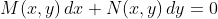 M(x,y)\,dx+N(x,y)\,dy=0