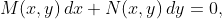 M(x,y)\,dx+N(x,y)\,dy=0,
