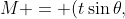 M = (t\sin\theta,\;t\cos\theta)