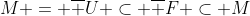 M = \overline U \subset \overline F \subset M