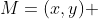 M=(x,y) 