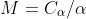 M=C_\alpha/\alpha