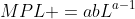 MPL =abL^{a-1}