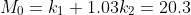M_0=k_1+1.03k_2=20.3