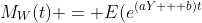 M_W(t) = E(e^{(aY + b)t}