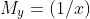 M_y=(1/x)