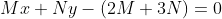 Mx+Ny-(2M+3N)=0