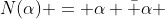 N(\alpha) = \alpha \bar \alpha 