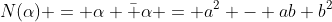 N(\alpha) = \alpha \bar \alpha = a^2 - ab+b^2