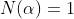 N(\alpha)=1