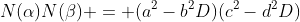 N(\alpha)N(\beta) = (a^2-b^2D)(c^2-d^2D)