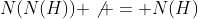N(N(H)) \not = N(H)